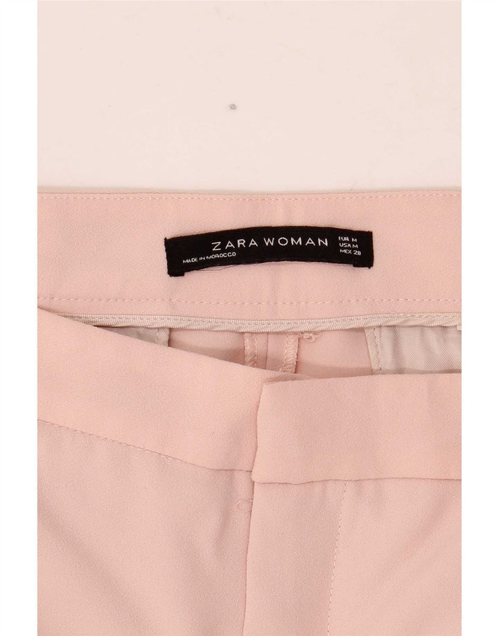 Calça feminina Zara cortada média W28 L25 rosa