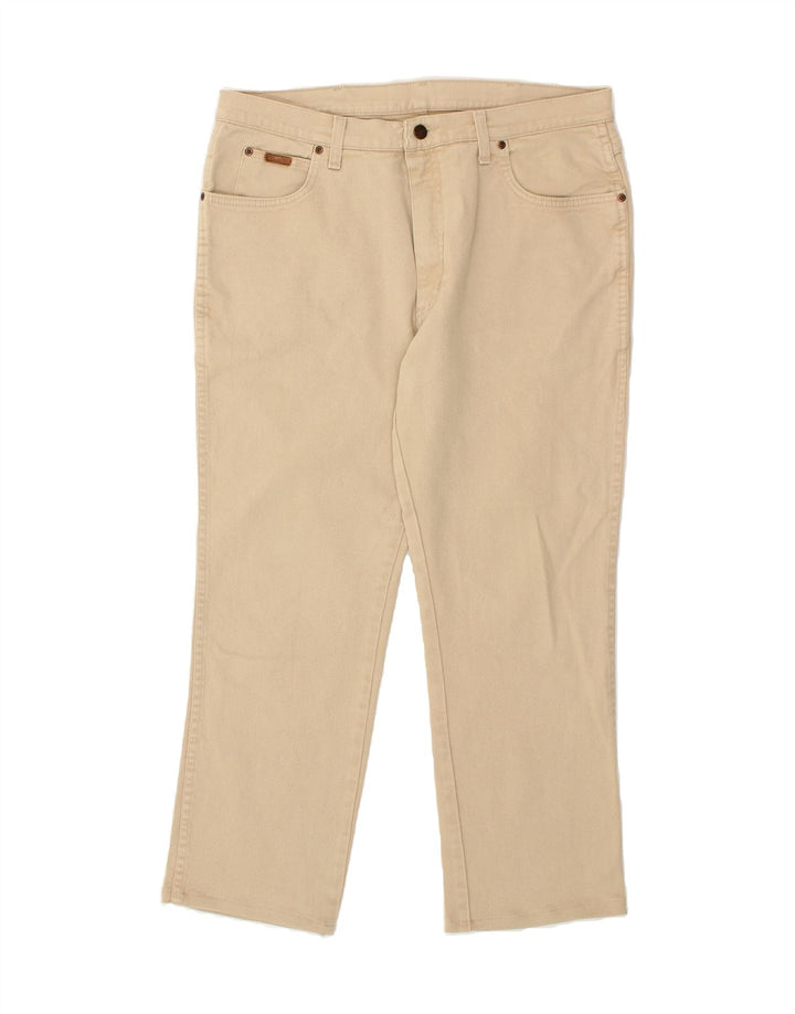 WRANGLER Mens Texas Casual Trousers W38 L30 Beige Cotton Vintage Wrangler and Second-Hand Wrangler from Messina Hembry 