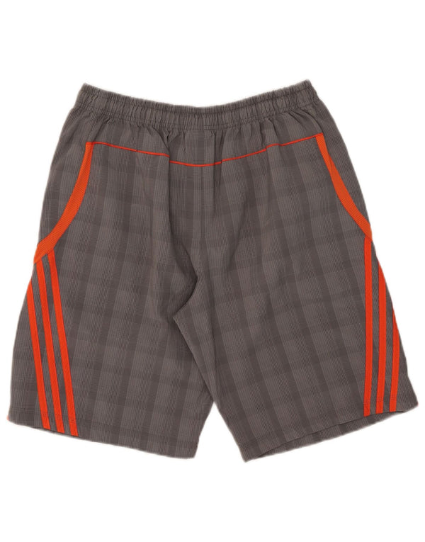 Shorts esportivos masculinos Adidas UK 46/48 XL cinza xadrez