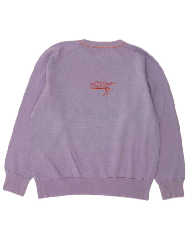 Suéter gráfico feminino vintage UK 18 XL roxo