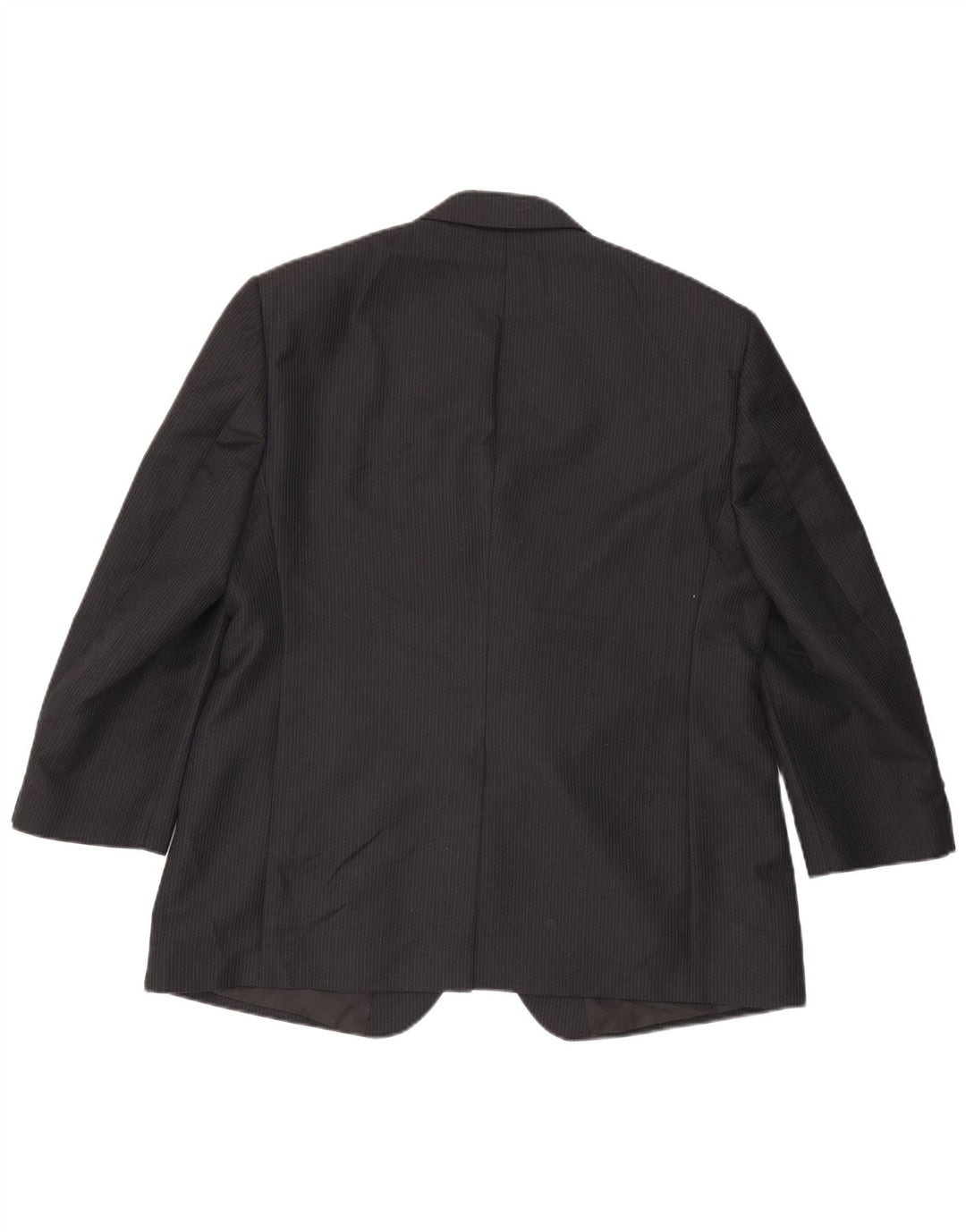 Jaqueta blazer masculina de 3 botões Marks & Spencer Reino Unido 44 XL risca de giz azul marinho