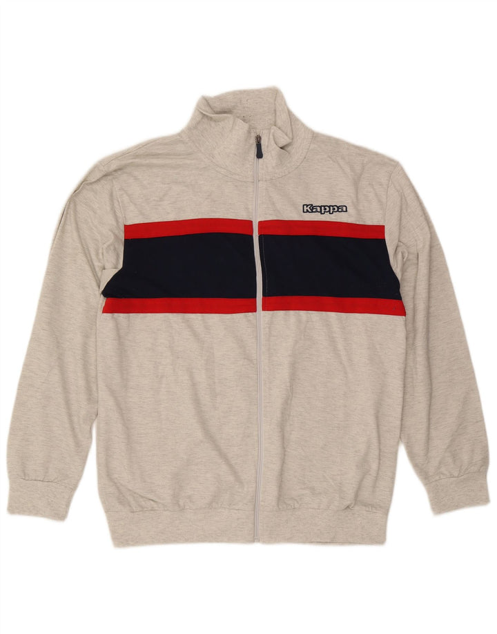 Kappa Mens Treino Top Jacket 2XL Cinza Colourblock Poliéster