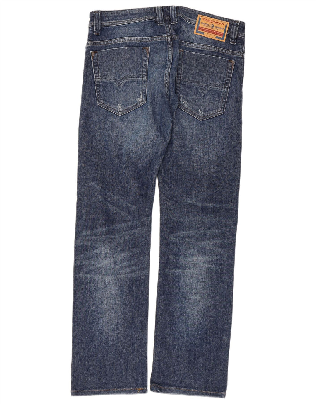 Diesel Masculino Safado Regular Slim Straight Jeans W30 L30 Azul Algodão