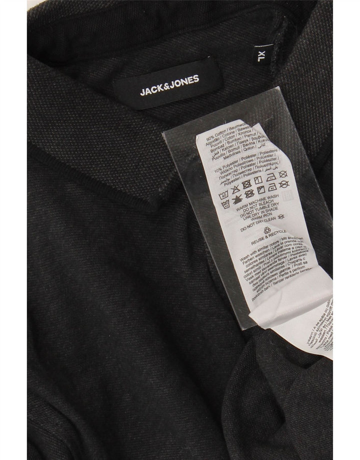 Camisa polo masculina JACK & JONES XL cinza algodão
