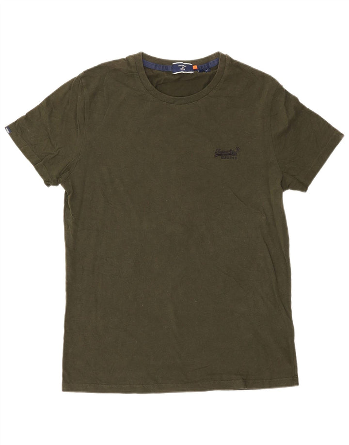 Camiseta masculina Superdry Top médio algodão verde