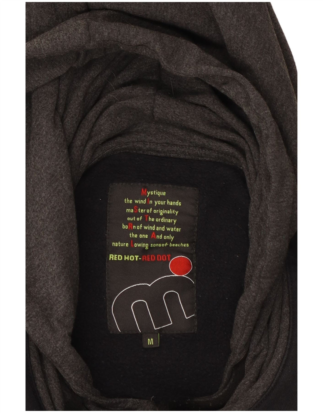 Suéter masculino MISTRAL com capuz e zíper gráfico médio preto