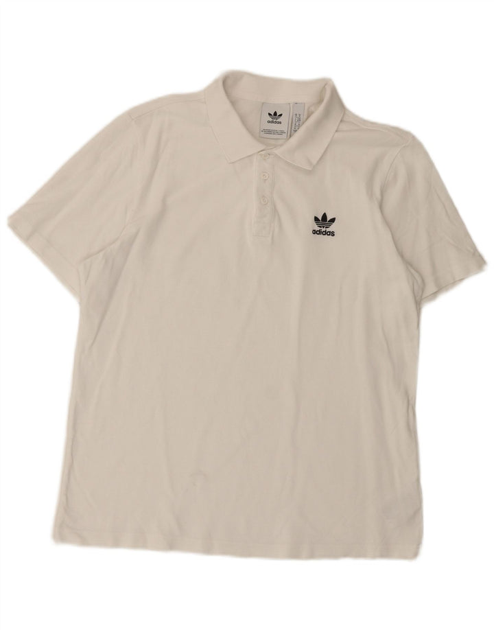 Camisa Polo Masculina Adidas Médio Algodão Branco