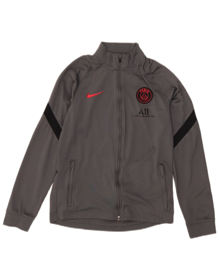 Jaqueta Nike Boys Paris Saint-Germain Tracksuit 12-13 anos grande cinza