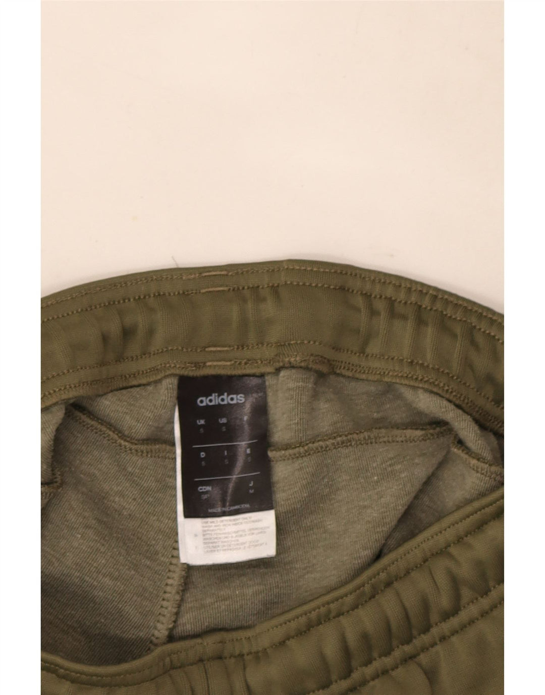 Adidas Mens Calças de treino Joggers Pequeno Poliéster Cáqui