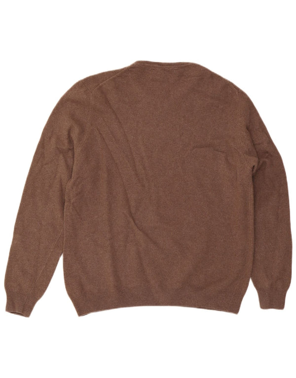 Liu Jo Suéter masculino com gola redonda 2XL caxemira marrom