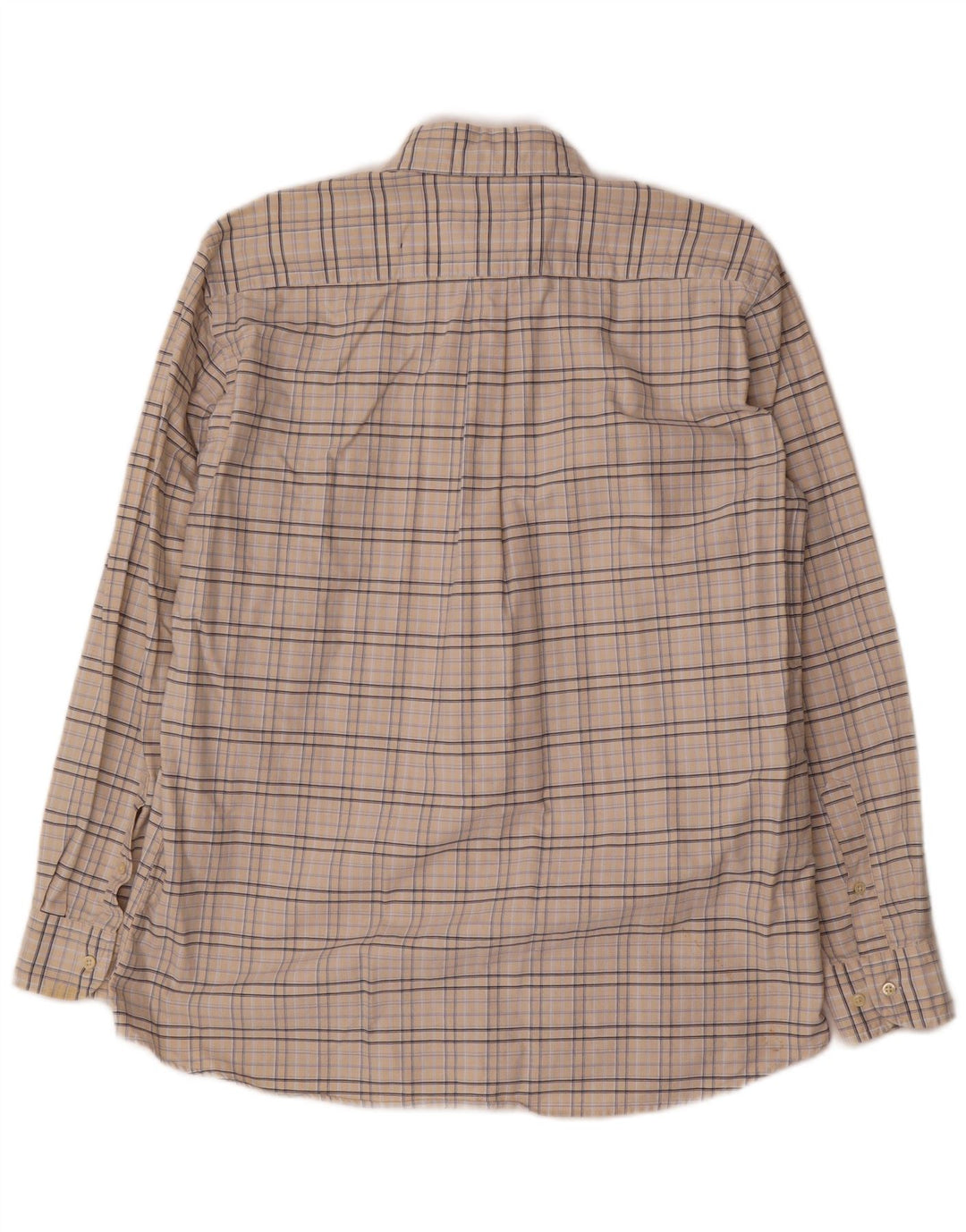Camisa masculina de flanela Avirex algodão xadrez bege médio