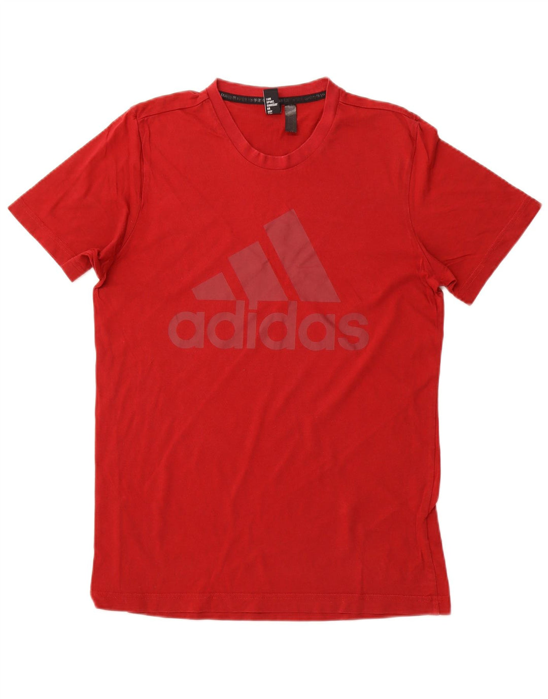 ADIDAS Mens Graphic T-Shirt Top Médio Algodão Vermelho