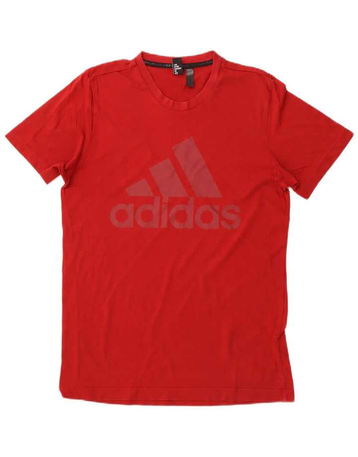 ADIDAS Mens Graphic T-Shirt Top Médio Algodão Vermelho