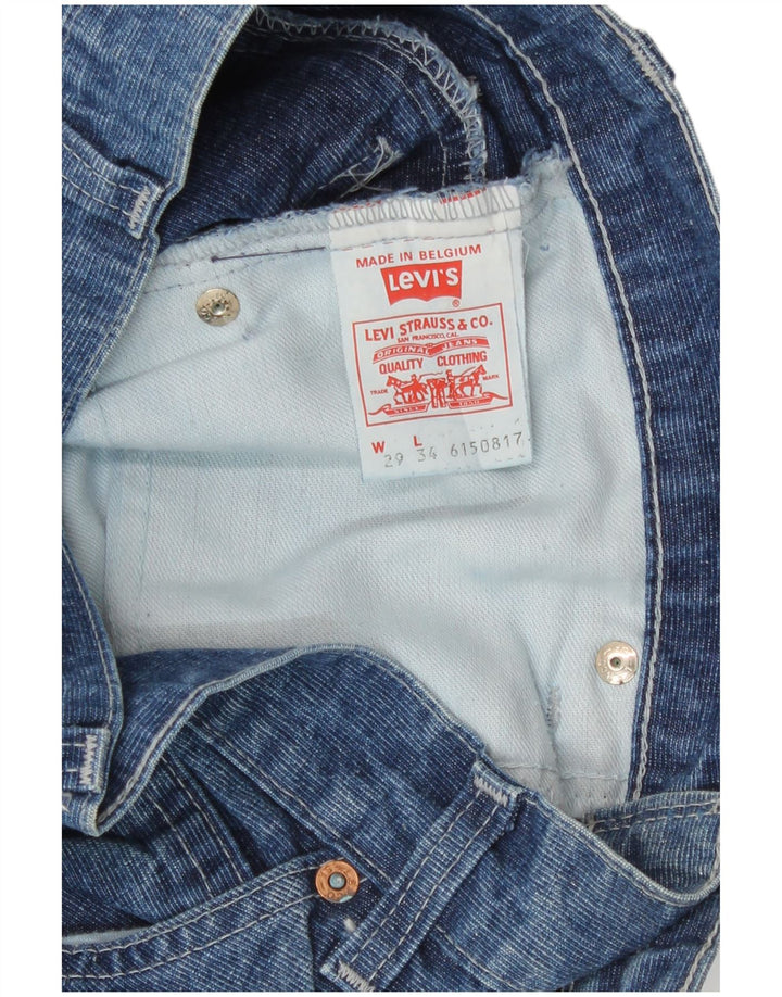 Calça jeans reta masculina Levi's W29 L29 azul algodão