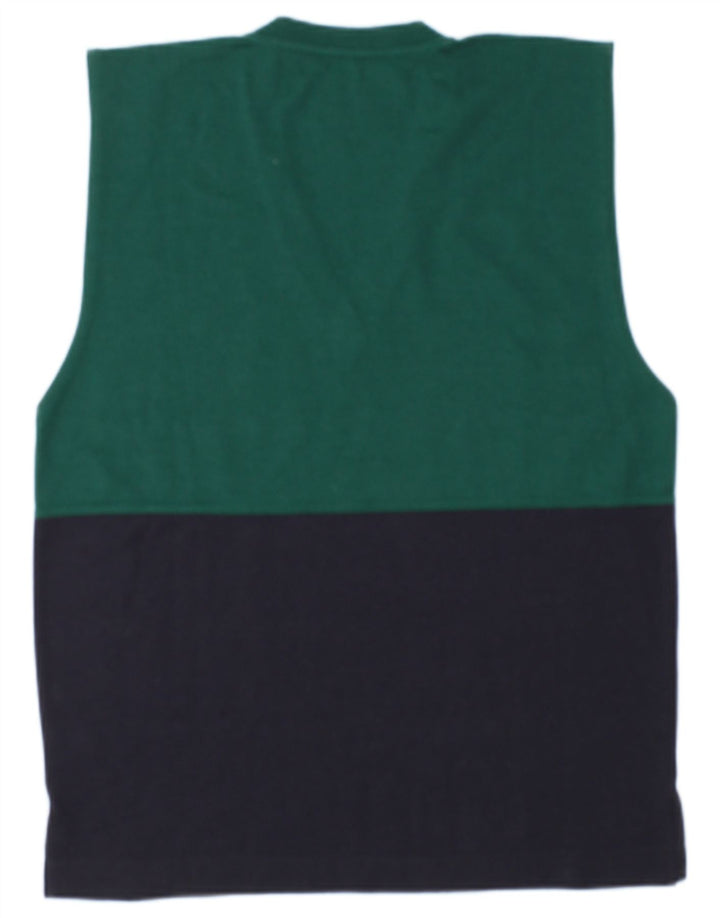 Club Voltaire Mens Colete Regata Médio Verde Colourblock Lã