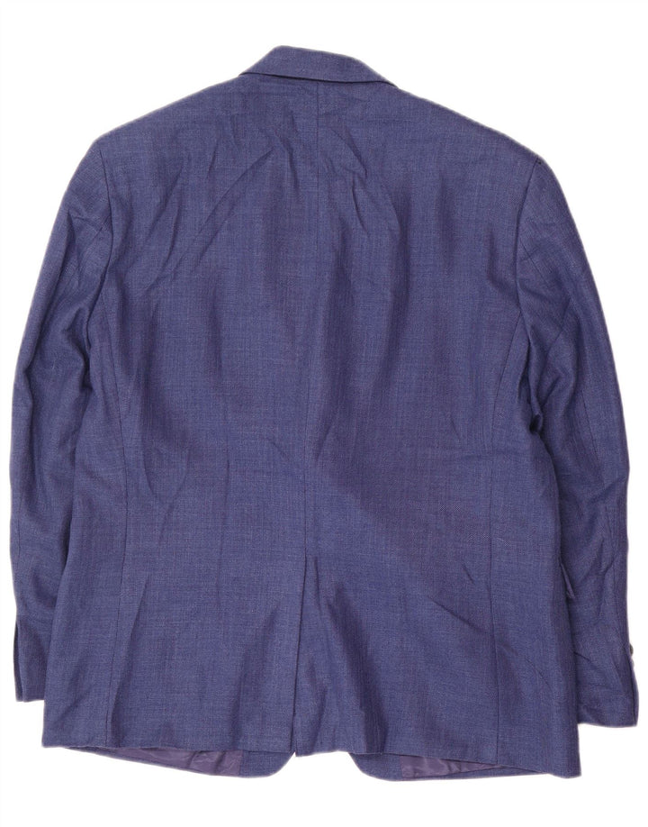 Jaqueta blazer masculina Ralph Lauren com 2 botões Reino Unido 42 XL azul poliéster