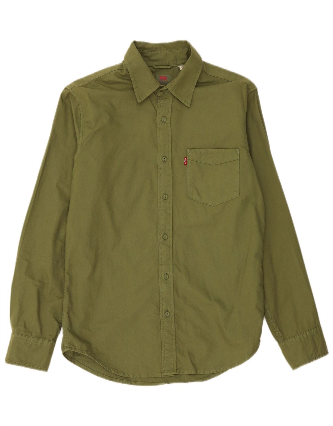 Camisa masculina Levi's Standard Fit pequena de algodão cáqui