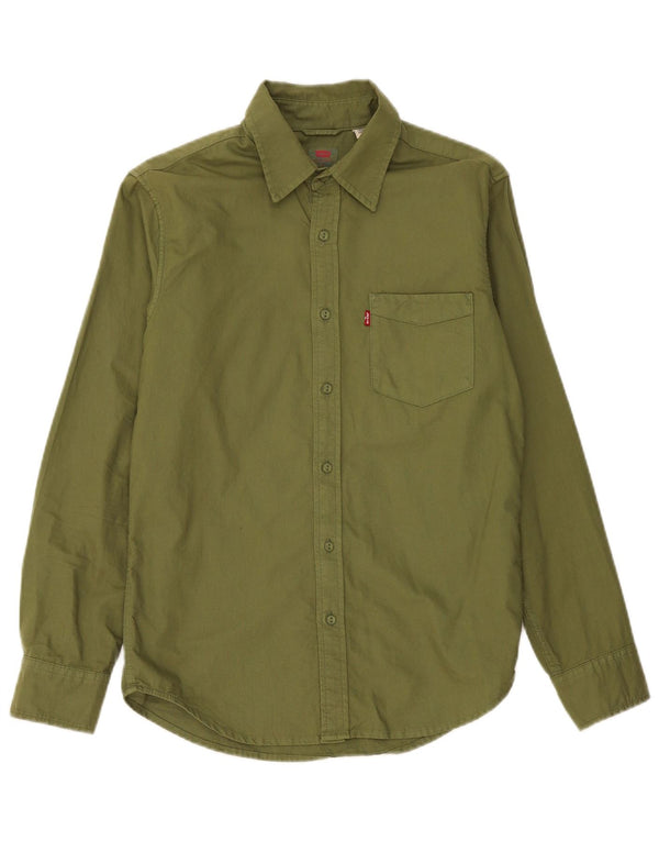 Levi's Mens Standard Fit Shirt Small Khaki Cotton