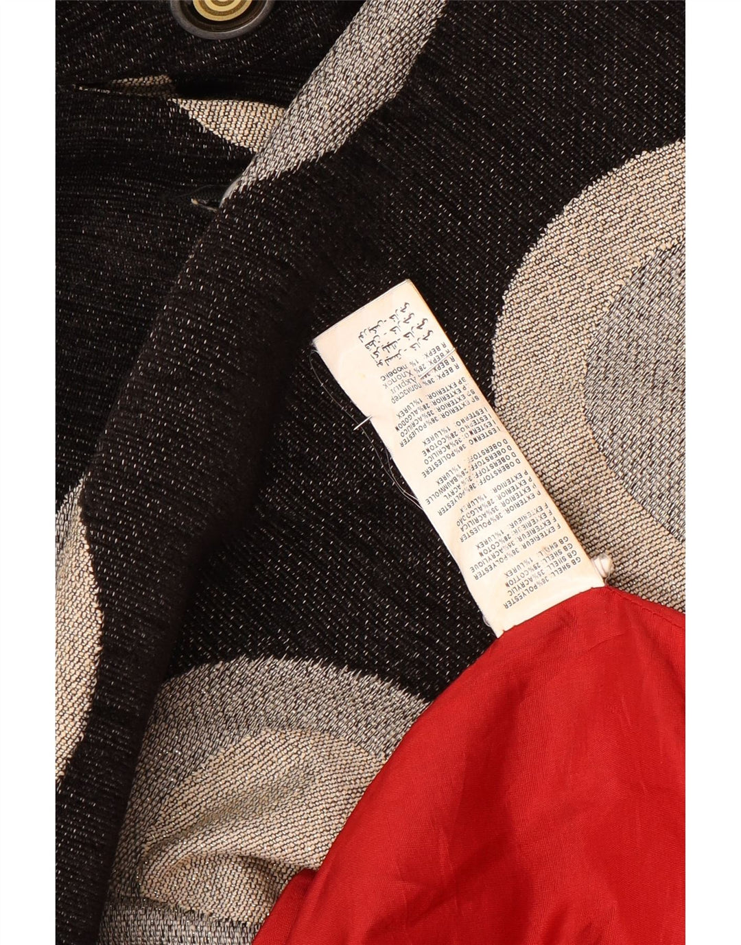 Sobretudo feminino Desigual EU 38 médio preto geométrico poliéster