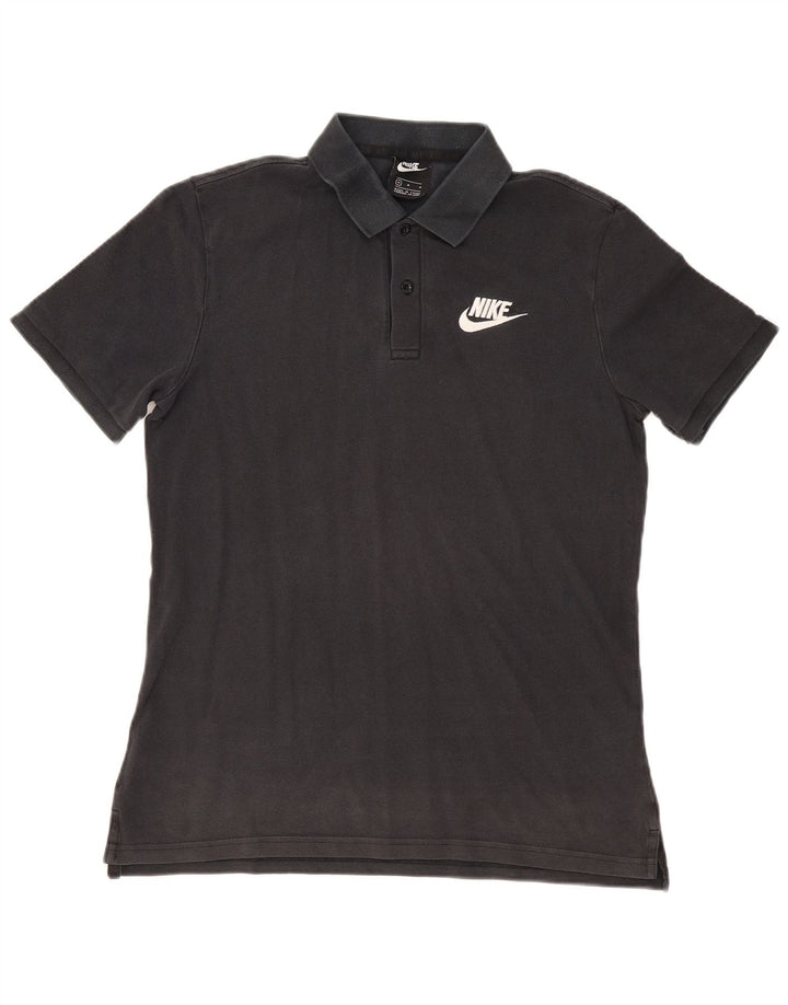 Camisa polo masculina Nike média preta algodão