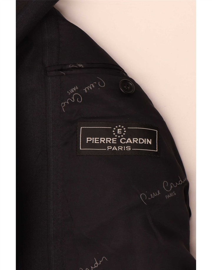 Jaqueta blazer masculina Pierre Cardin com 2 botões UK 38 listrada cinza médio