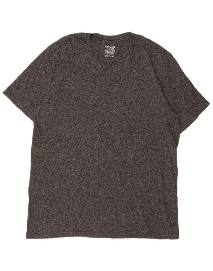 Camiseta masculina REEBOK grande algodão cinza
