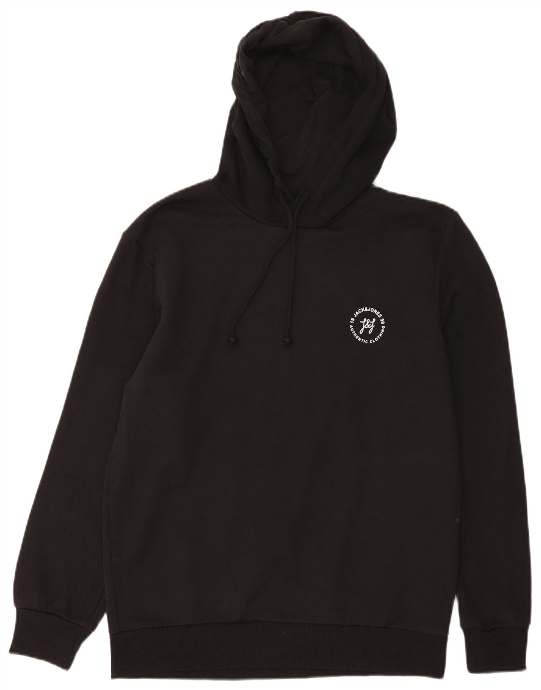 Jack & Jones moletom com capuz masculino grande algodão preto