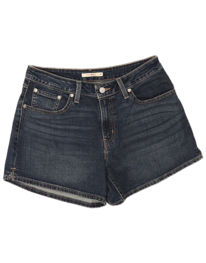 Shorts jeans feminino Levi's W30 algodão azul médio