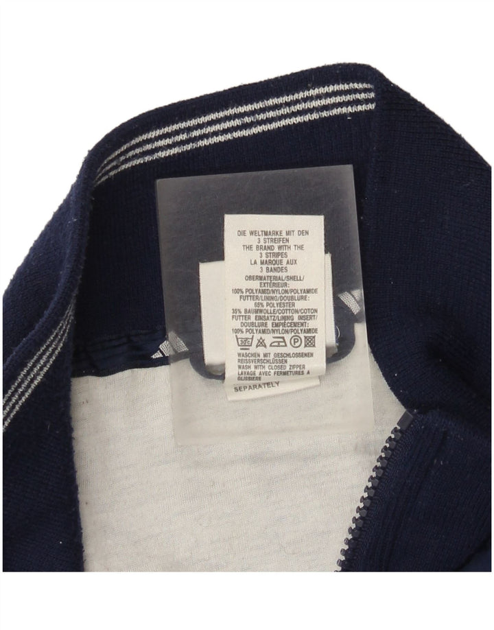 Jaqueta corta-vento oversized Adidas feminina Reino Unido 14 médio azul marinho poliamida