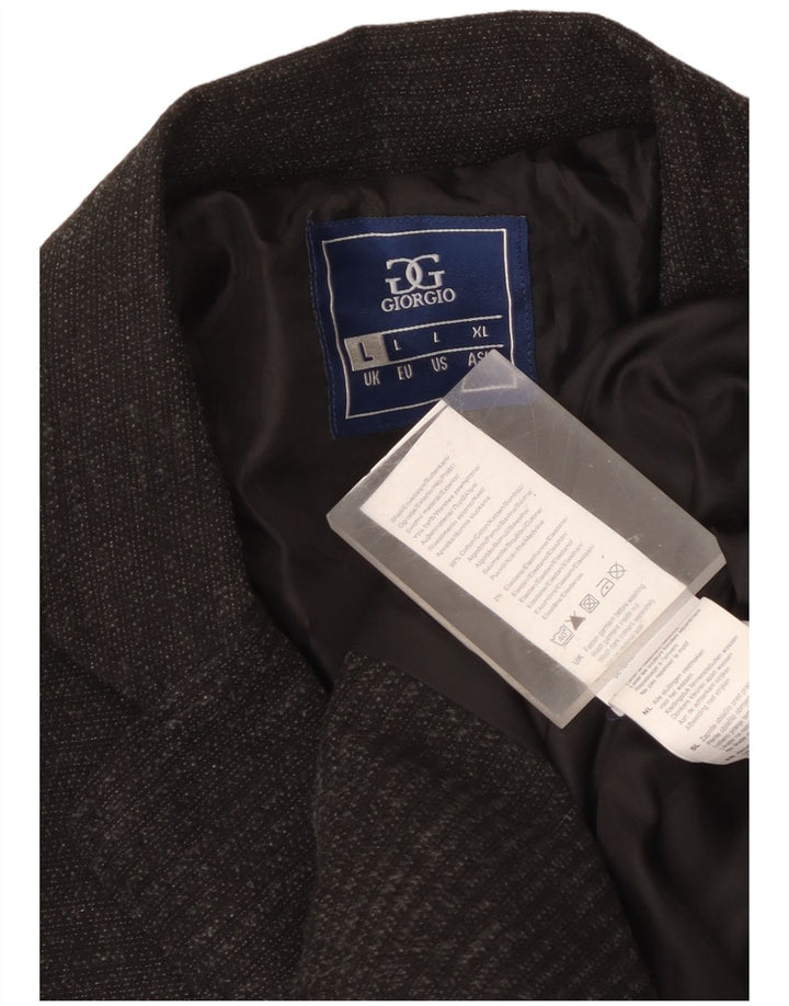 Sobretudo masculino vintage UK 40 grande algodão cinza