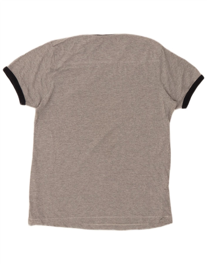 Camiseta masculina FRENCH CONNECTION Top algodão cinza médio