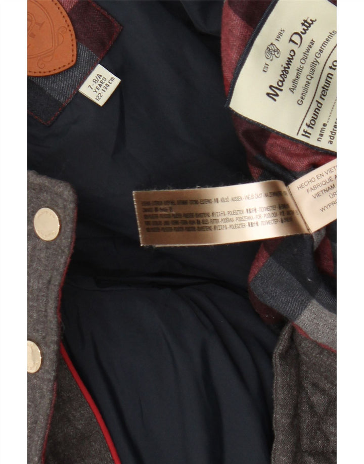 Casaco acolchoado menina Massimo Dutti 7-8 anos poliéster cinzento