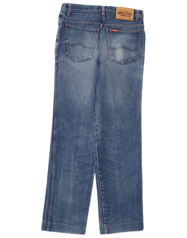 Calça jeans reta feminina Carrera W32 L30 azul algodão