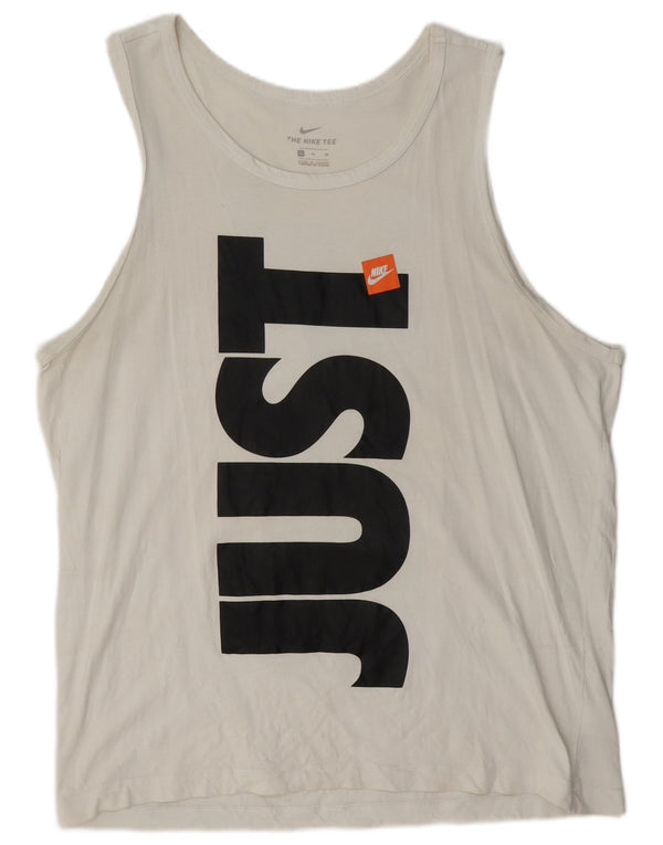 Colete gráfico masculino Nike XL branco algodão