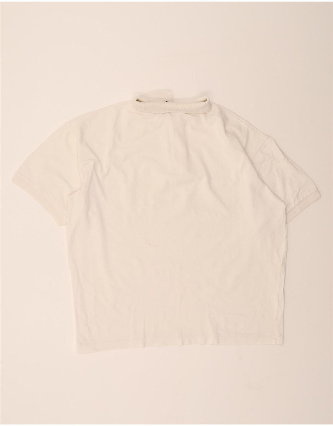 ASICS Mens Polo Shirt 2XL White Cotton Vintage Asics and Second-Hand Asics from Messina Hembry 