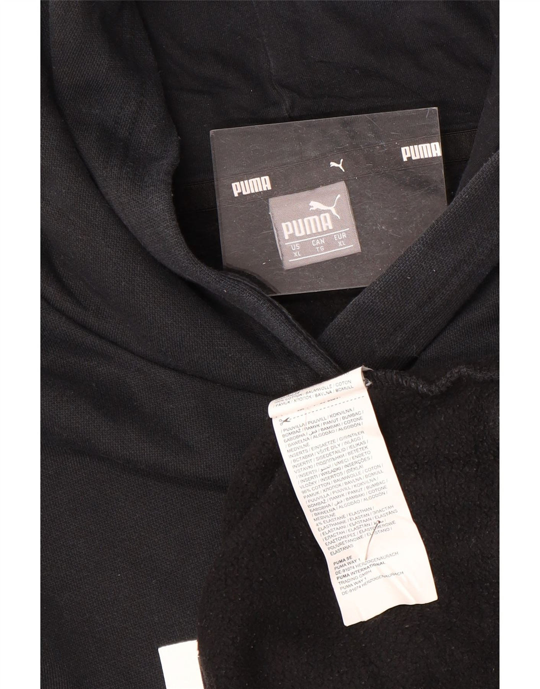 Jumper com capuz gráfico feminino PUMA UK 18 XL algodão preto