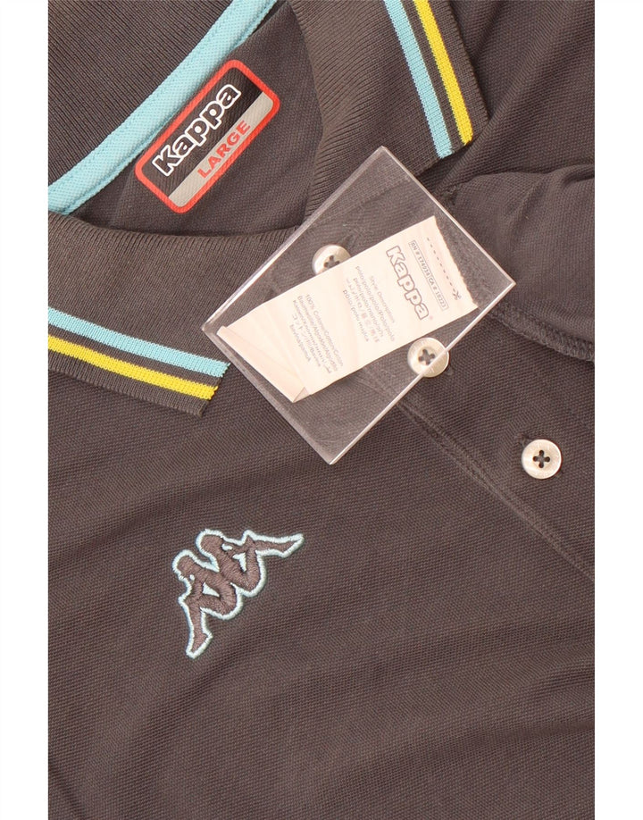 Camisa polo masculina Kappa grande algodão cinza