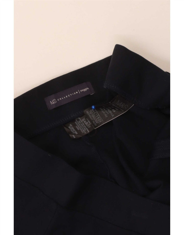 Leggings femininas Marks & Spencer Reino Unido 16 grande viscose azul marinho