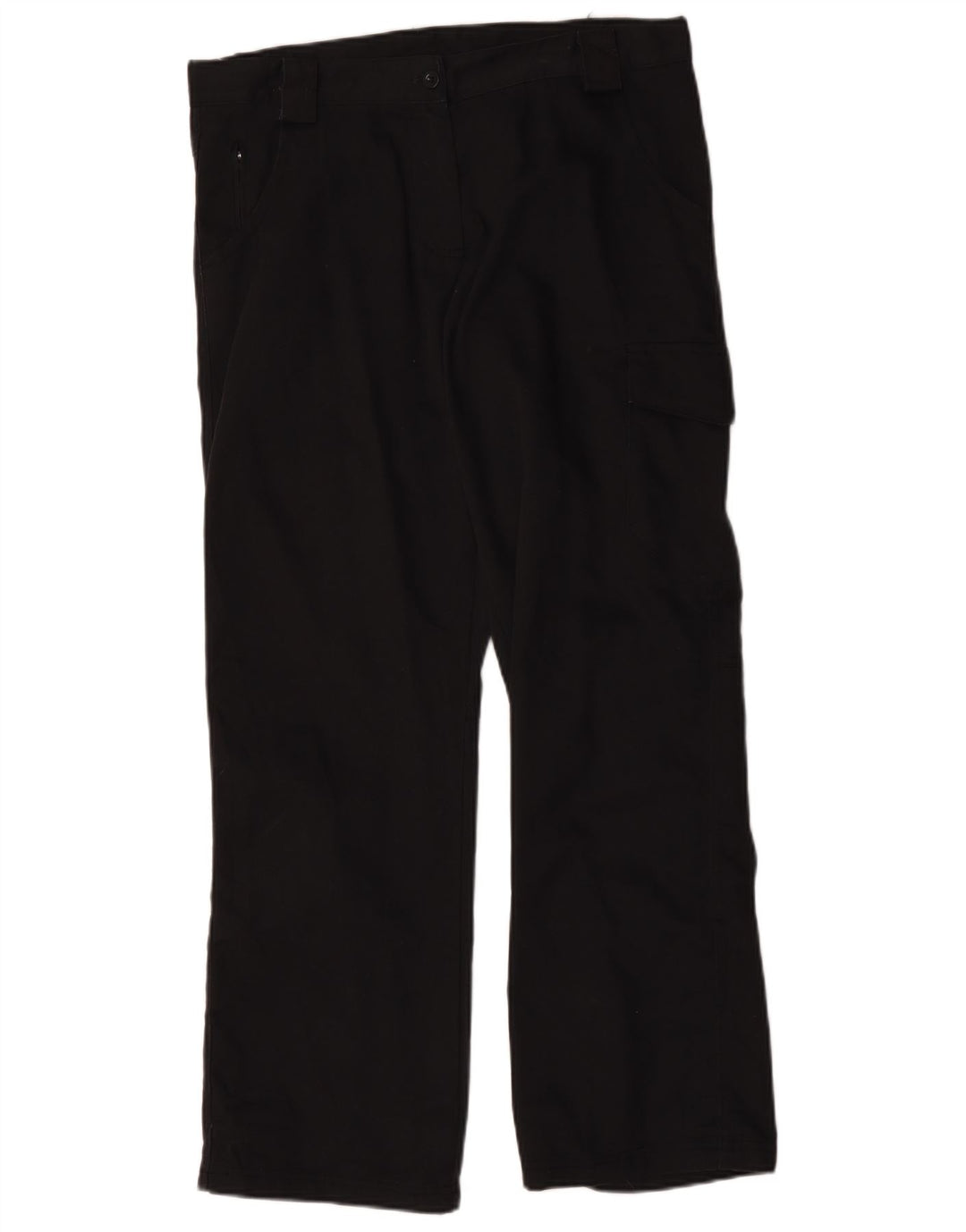 Calças cargo retas femininas Dickies Reino Unido 12 médio W36 L31 poliéster preto
