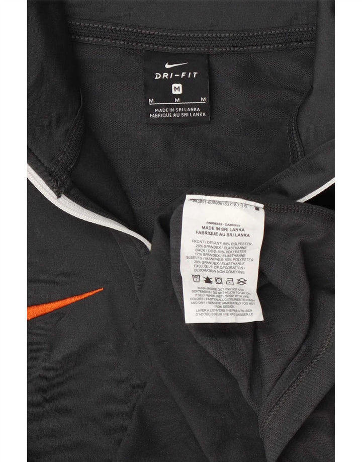 Nike Womens Clemson Tigers Pullover Treino Top UK 12 Médio Cinza Listrado