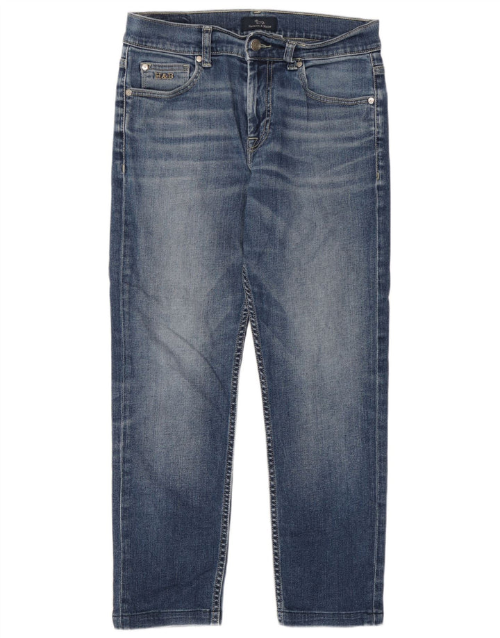 Calça jeans reta feminina Harmont & Blaine IT 44 médio W30 L26 azul