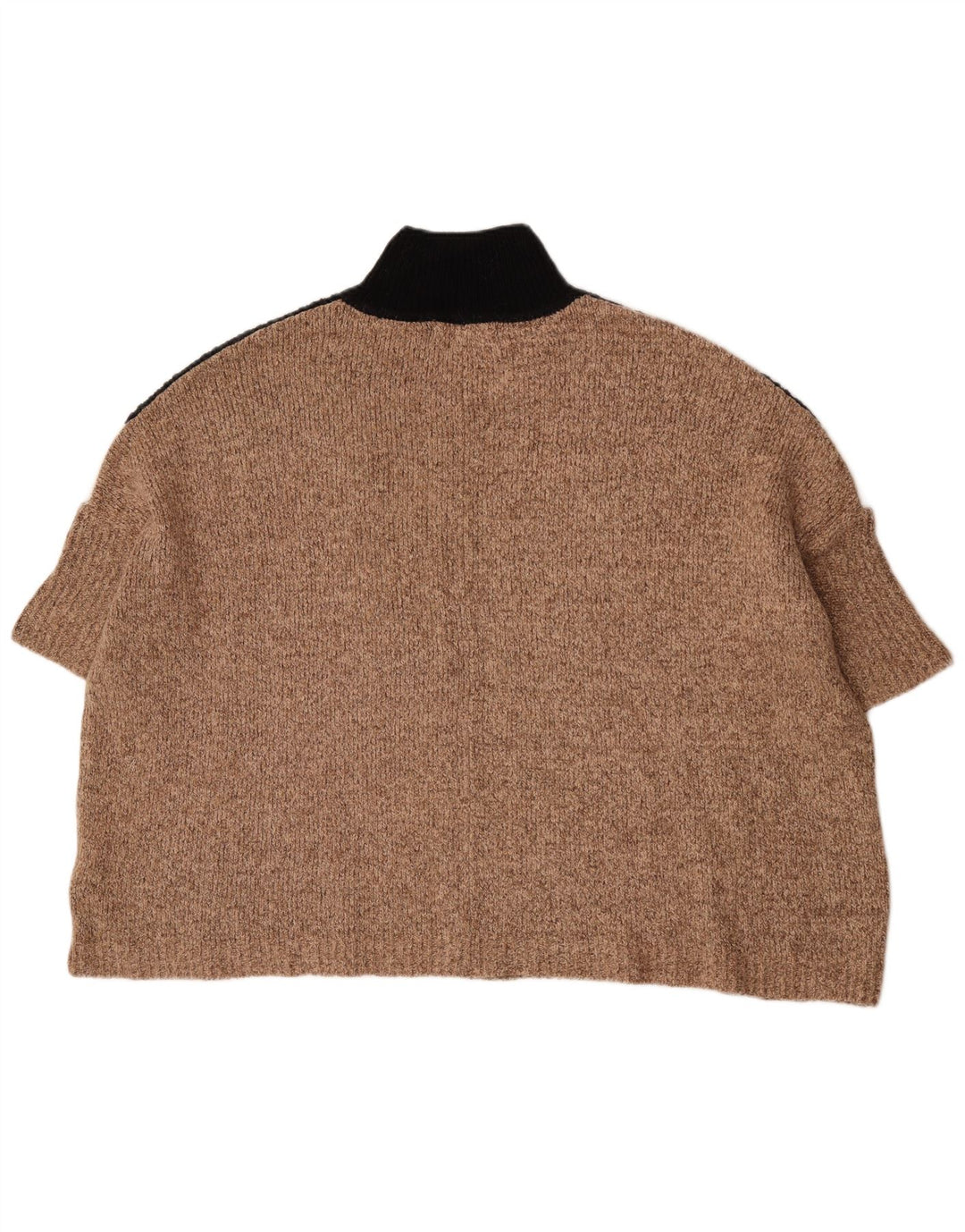 Suéter feminino Marks & Spencer de manga curta com gola tartaruga Reino Unido 14 médio
