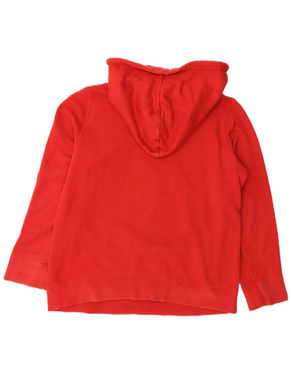 Adidas feminino gráfico oversized moletom com capuz Reino Unido 10 pequeno algodão vermelho