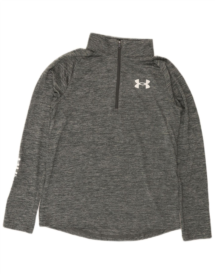 Under Armour Girls Graphic Pullover Treino Top 11-12 Anos Grande Cinza