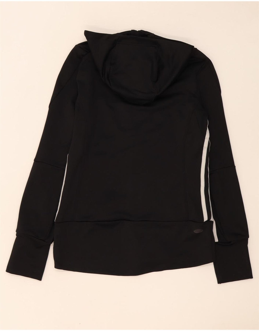 Adidas Womens Clima 365 Zip Hoodie Sweater UK 12 Médio Preto Poliéster