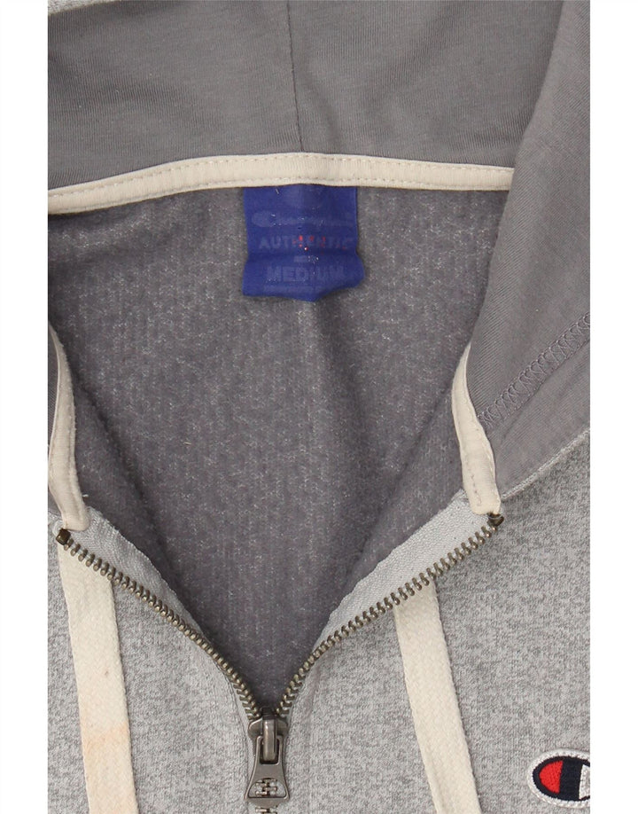 CHAMPION Mens Zip Hoodie Sweater Medium Grey Polyester Vintage Champion and Second-Hand Champion from Messina Hembry 