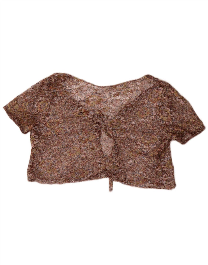 Top Bolero Vintage Feminino UK 12 Médio Multicolorido Floral