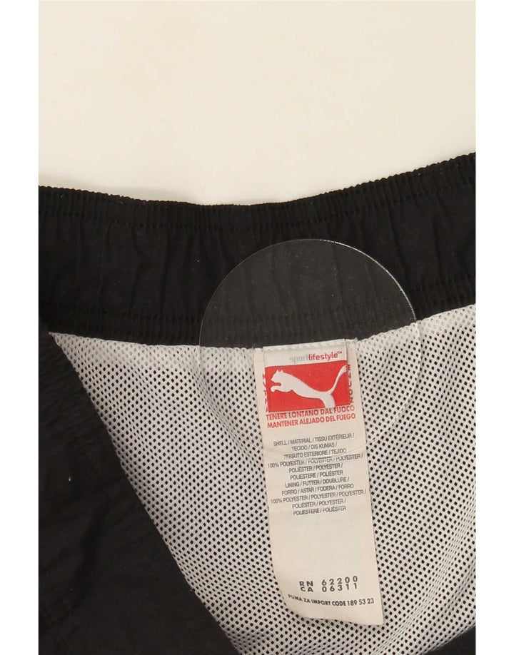 Shorts de natação masculinos Puma Graphic médio preto colorblock poliéster