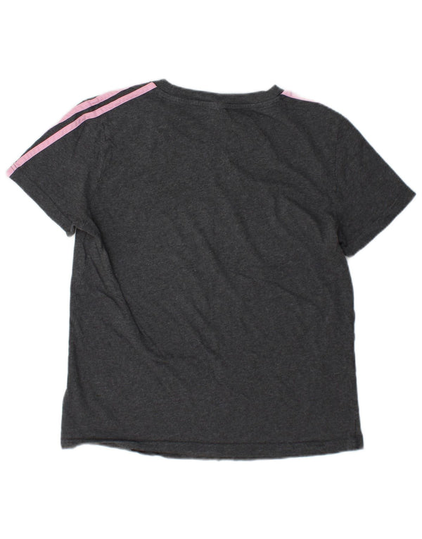 Camiseta feminina Adidas UK 16/18 grande algodão cinza