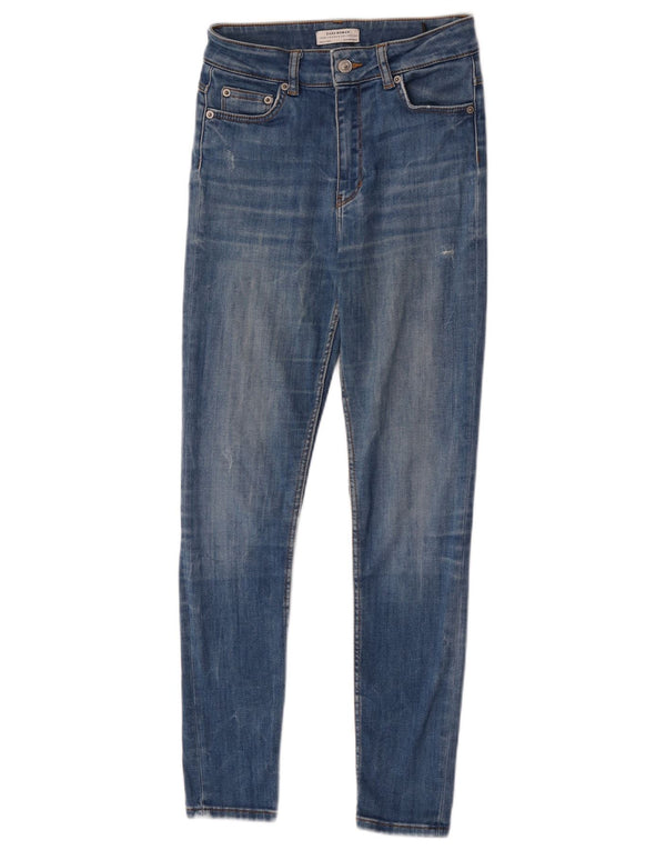 Calça jeans skinny feminina Zara EU 36 XS W26 L27 azul algodão